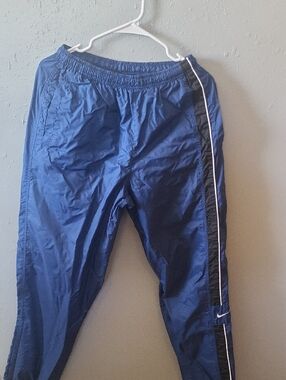 Nike Royal Blue Track Pants with Black Side Stripe